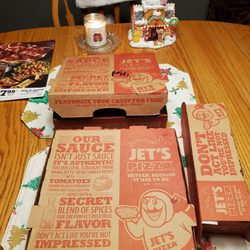 Jet's Pizza - Jet's Dinner After A Sensational Saturday: Deep Dish Super Special Pizza,  Honey BBQ Popcorn Chicken and Turbo Stix. 12/16/2023