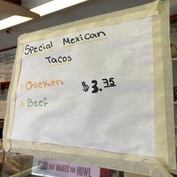 Na Deli - a sign for special mexican tacos - Delis Near Me - New Hyde Park, New York