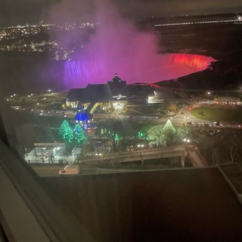 Niagara Falls - Night view from our Embassy Suites Fallsview room - Landmarks & Historical Buildings Near Me - Niagara Falls, Ontario
