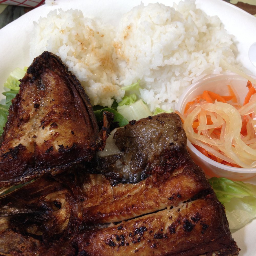 Wholly Grill - Daing na Bangus (fried) - boneless, marinated, pan fried fish with rice and sweet & sour cucumber (#10) - $8.50 - Filipino Near Me - Mesa, Arizona Wholly Grill - Daing na Bangus (fried) - boneless, marinated, pan fried fish with rice and sweet & sour cucumber (#10) - $8.50 - Filipino Near Me - Mesa, Arizona
