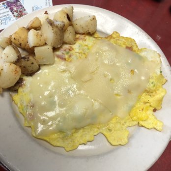 Lolly's Hut - Western omelette with Swiss cheese and potatoes - American Near Me - Riverhead, New York Lolly's Hut - Western omelette with Swiss cheese and potatoes - American Near Me - Riverhead, New York
