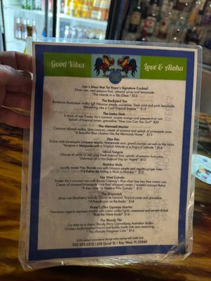 Menu photo 1 The Backyard Bar Key West, FL Menu photo 1 The Backyard Bar Key West, FL