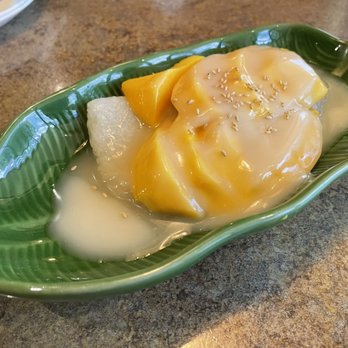 Cafe de Bangkok - Gilbert - Sweetened Sticky Rice & Mango! Delicious! - Thai Near Me - Gilbert, Arizona