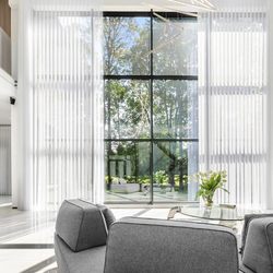 Dreamlike Curtains - Traitements de fenêtre personnalisés Accessoires de fenêtre Rideaux verticaux transparents fabriqués sur commande Polyvalence des stores
