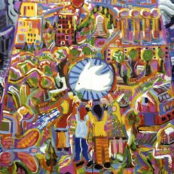 The Lynwood Union Gallery - The new world of peace and harmony by Arnold Lutz.