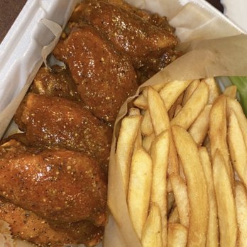 Connie's Wing Plus - Buffalo Wings Combo with lemon pepper seasoning - Burgers Near Me - Arlington, Texas
