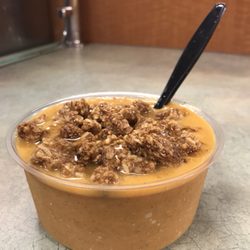 Smoothies Galore & More - Pumpkin Pi...Pumpkin, Pumpkin Pie Spice, Almond Milk, Cinnamon, Yogurt blended to a creamy perfection and topped with Granola and Honey