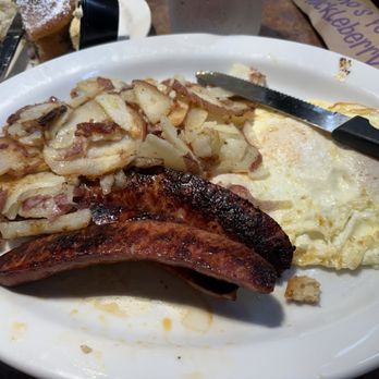 Huckleberry's Breakfast & Lunch - Andouille Sausage Platter - Breakfast & Brunch Near Me - Escondido, California Huckleberry's Breakfast & Lunch - Andouille Sausage Platter - Breakfast & Brunch Near Me - Escondido, California