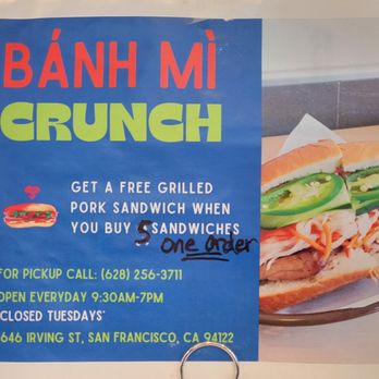 Banh Mi Crunch - As of 12/6/25 - Sandwiches Near Me - San Francisco, California