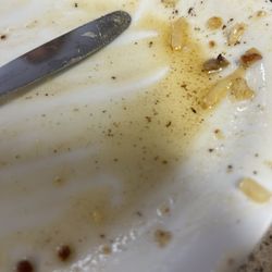 Village Diner - Lots of grease. This was all left after putting leftovers that I could no longer eat into a container.