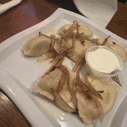 Zagloba Polish Bar & Restaurant - Wonderfully cooked onions on the pierogies