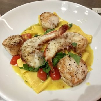 Weights + Measures - Hand-cut pappardelle with tiger shrimp and scallops - Bars Near Me - Houston, Texas