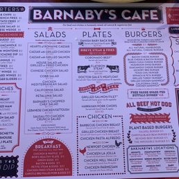 Menu as of August 2025 Menu as of August 2025
