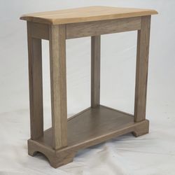 Home Decor Furniture - Wooden Design Hickory barn door wedge side table