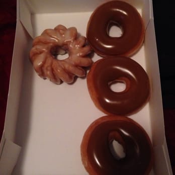 Krispy Kreme - 3 maple and 1 glaze cruller - Donuts Near Me - Union City, California Krispy Kreme - 3 maple and 1 glaze cruller - Donuts Near Me - Union City, California