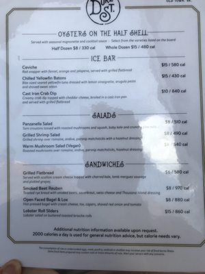 Menu photo 4 Duke St Ice House Alexandria, VA