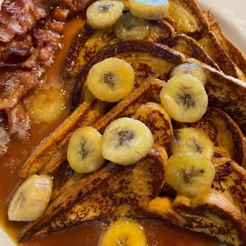 Symposium Cafe Restaurant - Banana French Toast & Bacon - Breakfast & Brunch Near Me - Stoney Creek, Ontario Symposium Cafe Restaurant - Banana French Toast & Bacon - Breakfast & Brunch Near Me - Stoney Creek, Ontario