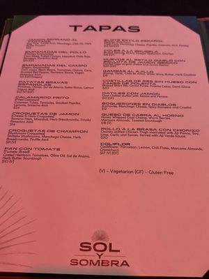 Menu photo 2 Sol y Sombra Cathedral City, CA Menu photo 2 Sol y Sombra Cathedral City, CA