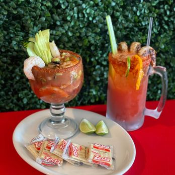 Mexico Magico - Campechana Mixto, Mixed seafood cocktail and a Super Michelada - Mexican Near Me - Chandler, Arizona