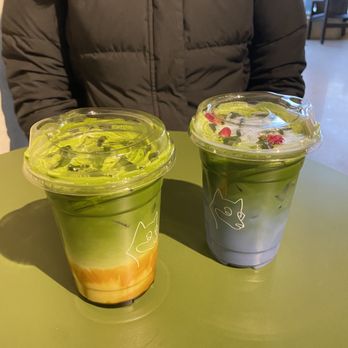 Zen Cha Matcha - Kokuto Matcha (Left), Blue Zen Matcha (Right) - Coffee & Tea Near Me - Darien, Connecticut