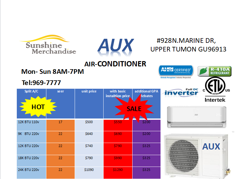 SUNSHINE MERCHANDISE & AIR CONDITIONING Updated September 2024 20