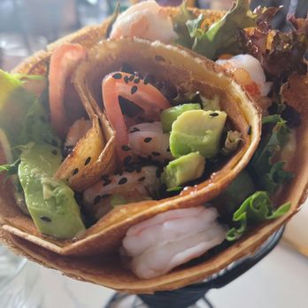 Cafe Mong - Bang Bang Shrimp. Avocado curry and fully loaded with shrimp - Breakfast & Brunch Near Me - Las Vegas, Nevada