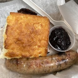 Stolen Streetlights - Breakfast Sausage and Biscuit with Lavender Blackberries Jam