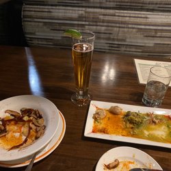 Zocalito Latin Bistro - Stuffed Calamari, Dinner Manchego Potatoes Gratin, and Modelo especial