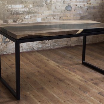 Howards Woodshop - Custom desk. Black walnut with black resin. - Carpenters Near Me - Coeur d'Alene, Idaho Howards Woodshop - Custom desk. Black walnut with black resin. - Carpenters Near Me - Coeur d'Alene, Idaho