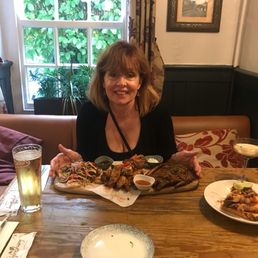 The Smithfield platter and Grilled Prawns The Smithfield platter and Grilled Prawns