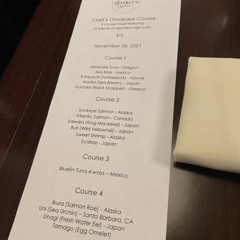 Shiro's - 19pc Chef's Omakase Nigiri - Sushi Bars Near Me - Seattle, Washington