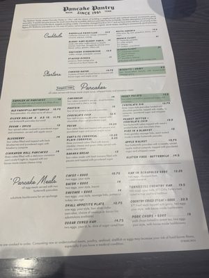 Menu photo 2 The Pancake Pantry Nashville, TN Menu photo 2 The Pancake Pantry Nashville, TN