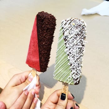 Popbar - I got a pistachio bar half dipped in milk chocolate and dipped with coconut and hazelnuts and drizzled with white chocolate! - Desserts Near Me - Anaheim, California Popbar - I got a pistachio bar half dipped in milk chocolate and dipped with coconut and hazelnuts and drizzled with white chocolate! - Desserts Near Me - Anaheim, California