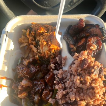 Kale Cafe Juice Bar & Vegan Cuisine - Fried Plantains  Rice and Peas BBQ Small Brown Stew Tofu - Vegan Near Me - Daytona Beach, Florida