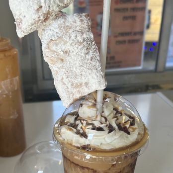 Swamp Bucket - Iced chicory Coffee Beignet flavored with our handcrafted ice cream. - Food Trucks Near Me - Mabank, Texas Swamp Bucket - Iced chicory Coffee Beignet flavored with our handcrafted ice cream. - Food Trucks Near Me - Mabank, Texas