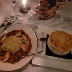Evangeline's - Shrimp and grits and Mac n cheese