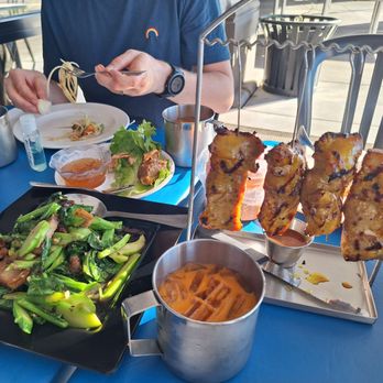 Tuk Tuk Thai Campbell - Satay, Chinese broccoli with crispy pork belly, Thai iced tea - Thai Near Me - Tucson, Arizona