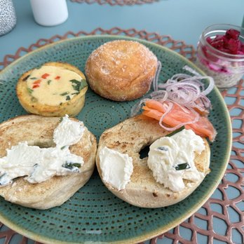 Ikena - Nova lox, egg whites frittata. Cream filled malasada and drangonfruit coconut chia seeds pudding - Buffets Near Me - Wailea-Makena, Hawaii Ikena - Nova lox, egg whites frittata. Cream filled malasada and drangonfruit coconut chia seeds pudding - Buffets Near Me - Wailea-Makena, Hawaii