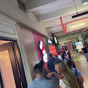 Chick-fil-A - Section 1 of the line where you get the aromatic smells of urine and body odor outside the mall - Fast Food Near Me - Honolulu, Hawaii