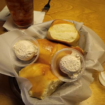 Texas Roadhouse - Hot fluffy dinner rolls with cinnamon butter. - Steakhouses Near Me - Bedford, Texas Texas Roadhouse - Hot fluffy dinner rolls with cinnamon butter. - Steakhouses Near Me - Bedford, Texas