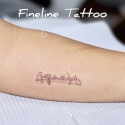 Joy's Ink Atelier - Fineline script tattoo.