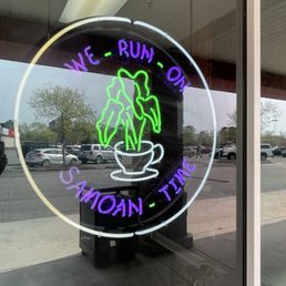 Exterior outside entrance of Apelu Island Cafe - "We run on Samoan time" - Norfolk, Virginia Exterior outside entrance of Apelu Island Cafe - "We run on Samoan time" - Norfolk, Virginia