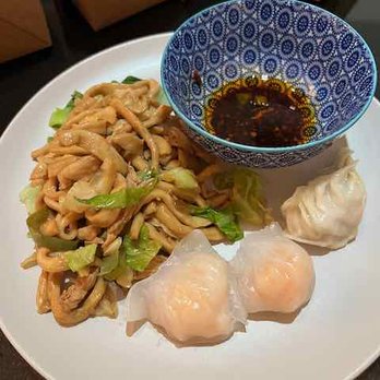Bao - I order these every time: Steamed shrimp har gow; pan fried chicken pot stickers; Shanghai chicken fried noodles - Chinese Near Me - San Francisco, California Bao - I order these every time: Steamed shrimp har gow; pan fried chicken pot stickers; Shanghai chicken fried noodles - Chinese Near Me - San Francisco, California