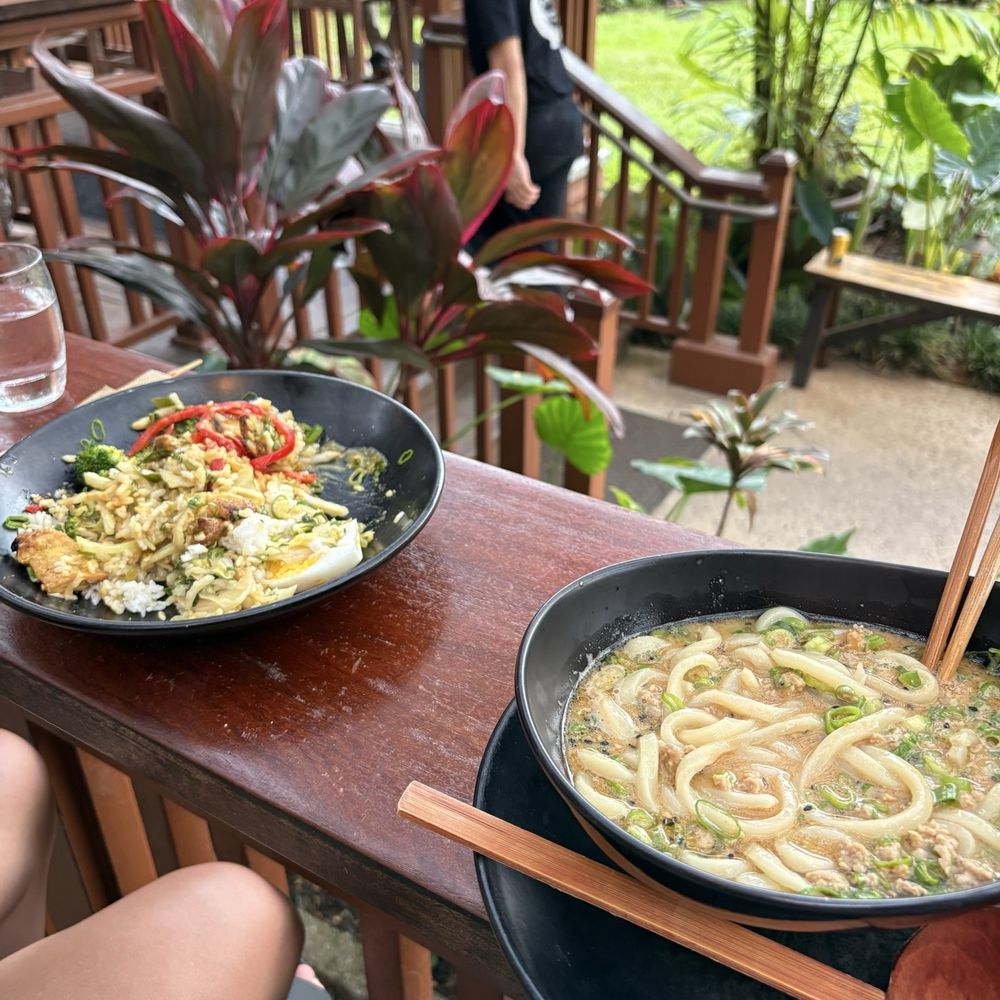 Udon with spicy miso & Chicken Satay Udon with spicy miso & Chicken Satay
