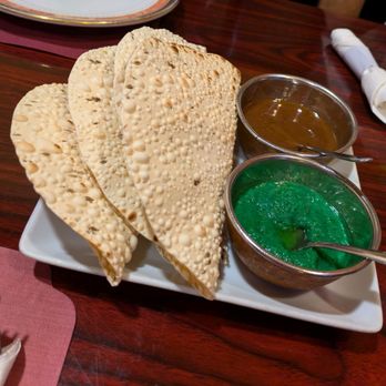 India Palace - @endoedibles on Instagram 08/14/24
Papadum, Mint Chutney, Tamarind Chutney - Indian Near Me - Las Vegas, Nevada India Palace - @endoedibles on Instagram 08/14/24
Papadum, Mint Chutney, Tamarind Chutney - Indian Near Me - Las Vegas, Nevada
