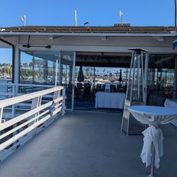 Long Beach Yacht Club - Dining room upstairs overlooking Alamitos Bay