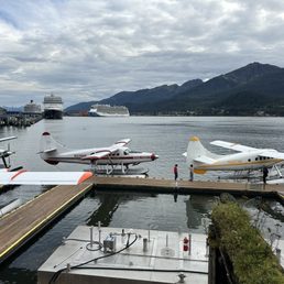 You can see these little planes land on the water and queue up, window side at the Hanger on the Wharf! You can see these little planes land on the water and queue up, window side at the Hanger on the Wharf!