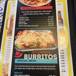 Habanero’s - Menu insert