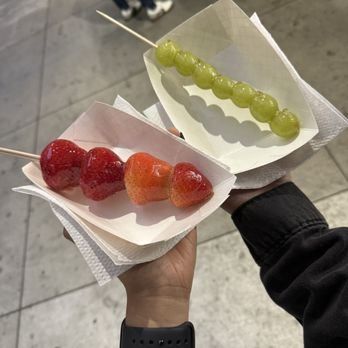 Sweet Box - Strawberry Tanghulu - $5.50 // Grape Tanghulu - $5 - Candy Stores Near Me - Buena Park, California
