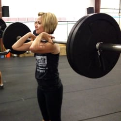 CrossFit Ridgecrest - Front squats before the workout.